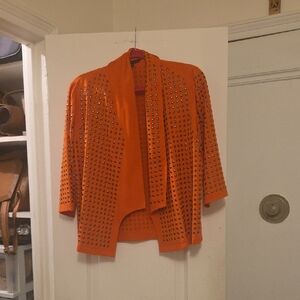 Blaque Label Orange Studded Blazer